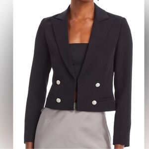 Generation Love Olivia Womens Black Crop Blazer Jacket size L